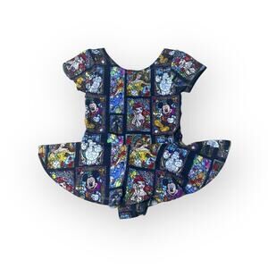 Raising Wilds Disney Stained Glass Girls Skirted Leotard